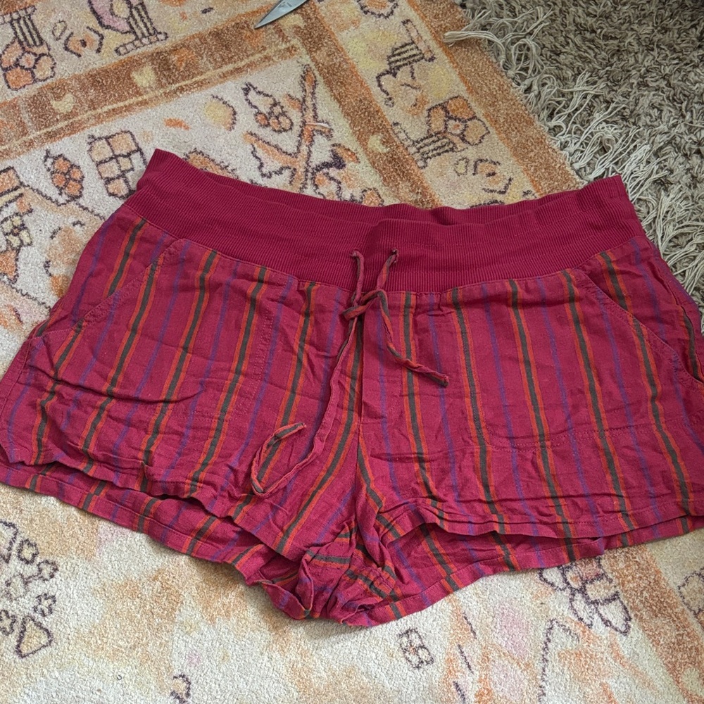 Urban Outfitters Red Striped Women Shorts